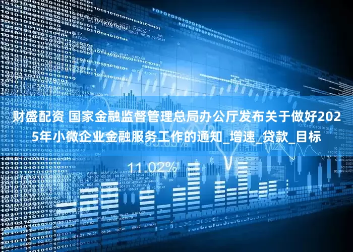 财盛配资 国家金融监督管理总局办公厅发布关于做好2025年小微企业金融服务工作的通知_增速_贷款_目标